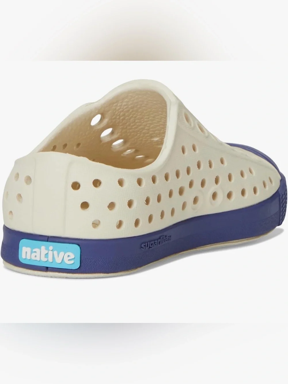 Native Shoes Kids' Jefferson Slip-On Shoe Color:Bone White/Ink Blue Sizes:J5, J6 - Picture 5 of 8